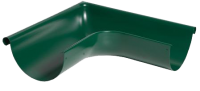Угол желоба внешний 90 гр, сталь, d-125 мм, зеленый, Aquasystem
