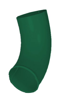 Детальное фото отвод трубы, сталь, d-90 мм, зеленый, aquasystem